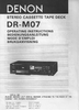 Bedienungsanleitung Denon DR-M07 Tape Deck