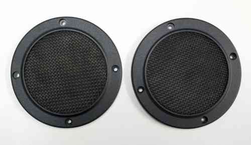 Lautsprecher Gitter für 100mm DIN Lautsprecher Kunststoffring mit Metallgitter schwarz Audioproject A316 