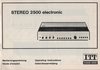 ITT Stereo 2500 electronic Bedienungsanleitung